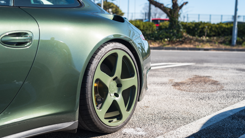 Green paint, green wheels